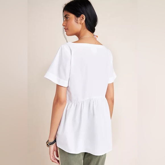 Maeve Anthropologie Darla Poplin Cotton Swing Top - Picture 4 of 11
